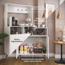 Ver imagem 7 de Cantinho Café Retrô Cozinha Moderna Multiuso Balcão 2 Portas:branco