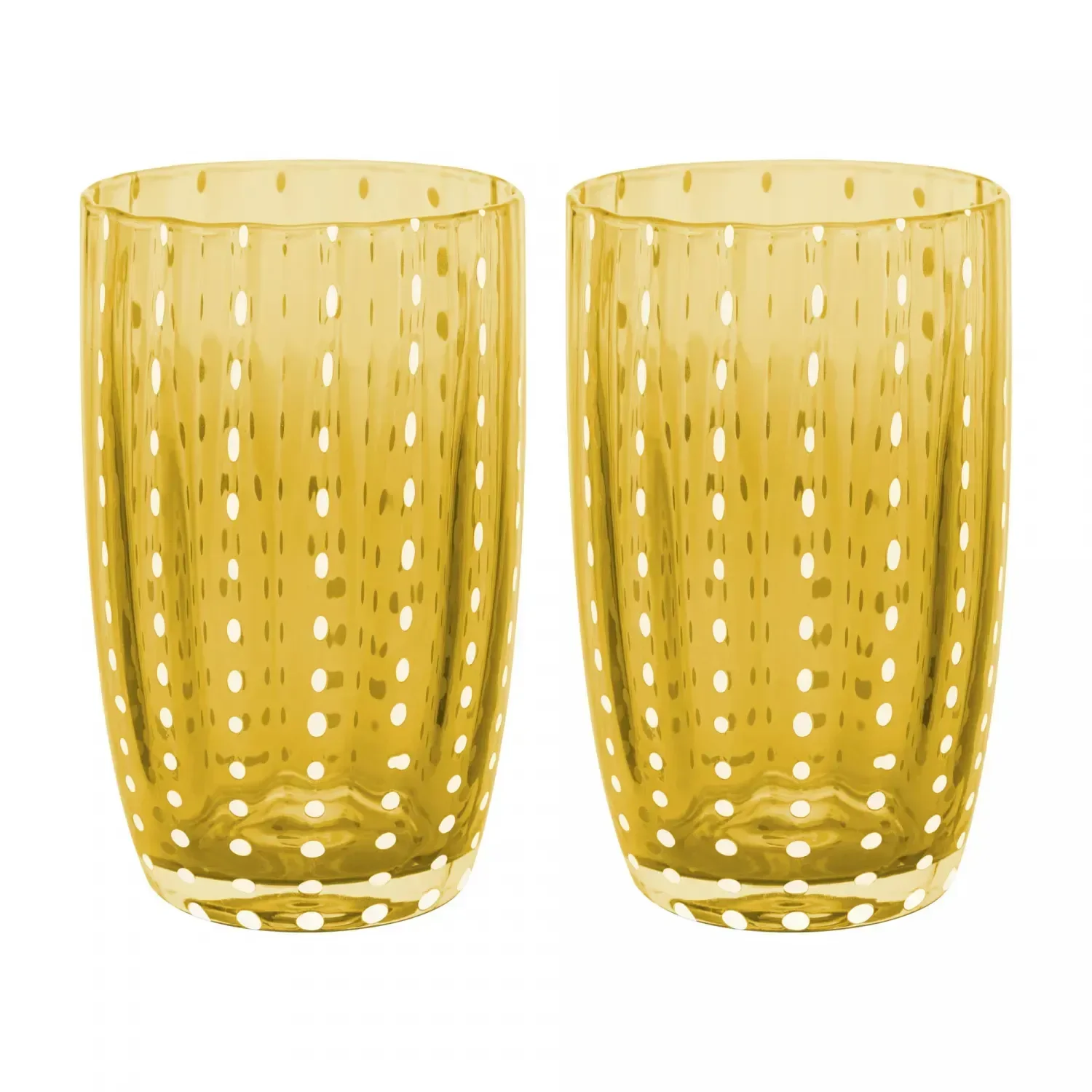 Ver imagem 3 de Cj 2 Copos Altos de Vidro Orquidea Ambar 500ml
