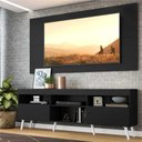 Ver mais imagens de Rack Com Painel Tv 65" Retrô Flórida Multimóveis V3133 Preto/Branco Preto/Branco