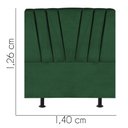 Ver imagem 3 de Cabeceira Estofada Bélgica 140CM Casal Suede Verde - D A DECOR
