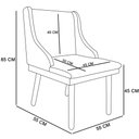 Ver imagem 4 de Kit 4 Cadeiras Estofadas para Sala de Jantar Pés Palito Lia Suede Azul Marinho - Ibiza