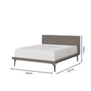 Ver imagem 4 de Base Box Cama Japonesa Toquio King com Cabeceira Almofada Linho Marrom - Cor: Marrom