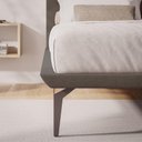 Ver imagem 2 de Base Box Cama Japonesa Toquio King com Cabeceira Almofada Linho Marrom - Cor: Marrom