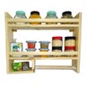 Prateleira Porta Temperos de Madeira, Condimentos Papel - 1