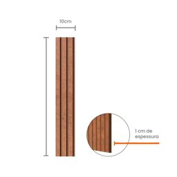 Painel Ripado Eva Laminado Autocolante 10cm Urban Bronze Metro - 5