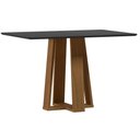 Ver imagem 1 de Mesa de Jantar Rubi 120x80 cm com Vidro Cinamomo Preto - New Ceval