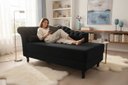 Ver imagem 2 de Recamier Decorativo Divã Styllus Lado Direito Suede Preto