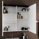 Ver imagem 6 de Gabinete de Banheiro 90cm com Cuba e Espelheira Branco/Portoro