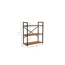 Ver imagem 3 de Estante Baixa Kappesberg 3 Prateleiras Industrial Canela/preto Fosco 85cm X 72cm