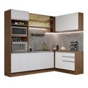 Ver imagem 3 de Armário de Cozinha Completa de Canto 399cm Rustic Branco Glamy Madesa 02