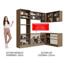 Ver imagem 6 de Armário de Cozinha Completa de Canto 399cm Rustic Branco Glamy Madesa 02