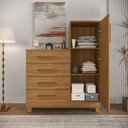 Ver imagem 2 de Comoda Adulto Alta para Quarto Versátil Savana Amadeirada