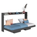 Ver imagem 2 de Cama de Solteiro Articulada para Colchão 188x78cm Multimóveis Cr40129 Grafite