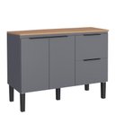Ver imagem 1 de Balcão Buffet Cozinha com Tampo 114x85x51cm Cisne 120 Cozimax Cinza/jequitiba