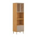 Ver imagem 1 de Armário Paneleiro Duplo Forno Plena 94574 4 Portas com Vidro Reflecta Cinamon Nude Prime Tx - Demóbi