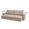 Sofá 4 Lugares com Porta Copos Retrátil e Reclinável França Luizzi 2,30m Suede Capuccino - 8