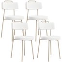Ver imagem 1 de Kit 04 Cadeiras Decorativas Estofada Sala Jantar Barcelona Arena L02 Facto Branco - Lyam