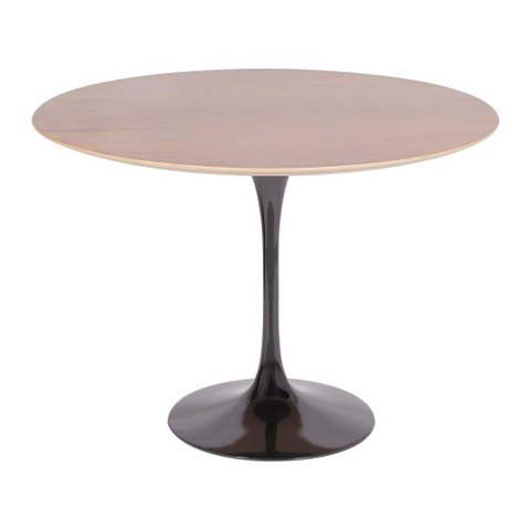 Mesa Saarinen Redonda Imbuia 150cm - Base Preta