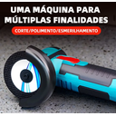 Ver imagem 4 de Lixadeira Esmerilhadeira sem Fio Portátil Recarregável com 2 Baterias 12v Cor Azul
