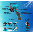 Ver imagem 2 de Lixadeira Esmerilhadeira sem Fio Portátil Recarregável com 2 Baterias 12v Cor Azul