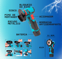 Ver imagem 2 de Lixadeira Esmerilhadeira sem Fio Portátil Recarregável com 2 Baterias 12v Cor Azul