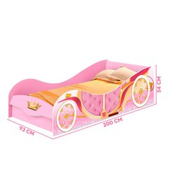 Cama Carruagem Princesa Solteiro Rosa J&A - 4