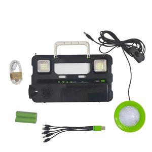 Luminária Lanterna Painel Solar Rádio Luz Emergência Acampar