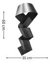 Ver imagem 3 de Decoração de Parede Escultura de Metal Exclusivo no Brasil Home Decor Grafite