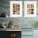 Ver imagem 2 de Kit 2 Quadros Grandes Cozinha Italiana- 60x48cm:moldura Preta