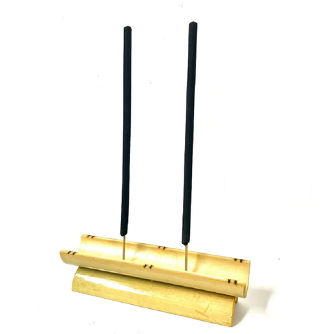 Incensário Canaleta Duplo de Bambu 15 X 5 Cm Madeira