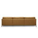 Ver imagem 7 de Sofá Decorativo Karine 6 Lugares Sala de Estar 360cm com Chaise Pés em Aço Couro Caramelo G88 - Gran