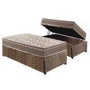Ver imagem 1 de Cama Box Baú Solteiro: Colchão Ortopédico Paropas D33 / Ep Confort Ultra Firme + Base Crc Suede