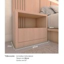 Ver imagem 3 de Cama Queen e Cabeceira com 2 Mesas Laterais Mdf sob Medida Cor:carvalho Malva
