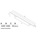 Ver imagem 2 de Puxador Duplo DF 926-Inox 304 - Red Gold - 1,2m