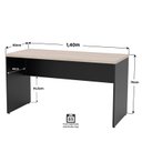 Ver imagem 2 de Conjunto Mesa de Escritório 140x60cm + Cadeira Ergonômica Sistema Syncron Pistão Classe 4 Reclinável