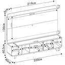 Ver imagem 4 de Painel para Tv 75 Pol e Rack Bancada com Led 220cm Collie D04 Cedro/bali - Mpozenato