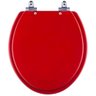 Tampa de Vaso Sanitario com Amortecedor Convencional Oval Vermelho Fosco - 1