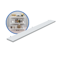 Ver imagem 2 de 1 Prateleira Branca 90X10 Com Suporte Flutuante Mdf Organizadora Decoração Cozinha Quarto Banheiro