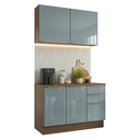 Ver imagem 3 de Armário de Cozinha Compacta 120 x 60 cm Rustic/Cinza Lux Madesa 02