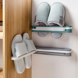 Kit Sapateira de Parede 3 Pares Organizador de 6 Chinelos Pantufa Suporte Multiuso Guarda Roupa - 3