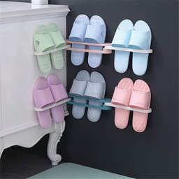 Kit Sapateira de Parede 3 Pares Organizador de 6 Chinelos Pantufa Suporte Multiuso Guarda Roupa - 5