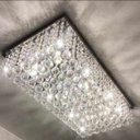 Ver imagem 1 de Lustre para Sala de Cristal Legítimo K9 Base Inox 90x30 Cm