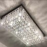 Lustre para Sala de Cristal Legítimo K9 Base Inox 90x30 Cm - 1