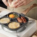 Ver imagem 7 de Frigideira Antiaderente 4 Em 1 Panela 4 Ovos Hamburguer Carne Bacon Cozinha Bar Restaurante Multifun