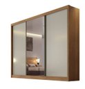 Ver imagem 1 de Guarda Roupa Casal com Espelho 3 Portas 8 Gavetas - Sollo-Cumaru/Fendi - Móveis Novo Horizonte