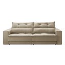 Ver mais imagens de Sofá Retrátil e Reclinável 3 Lugares 1,90m com Molas Emília Suede Bege Madelina Decor