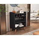 Ver imagem 4 de Aparador Buffet Bar Intense com Adegas e Uma Prateleira - Beauty Móveis:preto