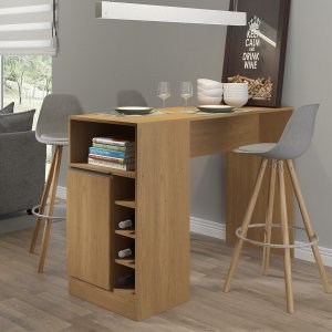 Bancada Ilha Gourmet para Cozinha 136 X 92 Cm Mdp Carvalho 0535 Menu