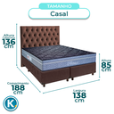 Ver imagem 3 de Kit Cabeceira + Cama Box + Colchão Casal Molas Ensacadas Petrus Paropas