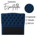 Ver imagem 4 de Cabeceira Casal Modelo Esmeralda 140cm Estofada com Capitonê:azul